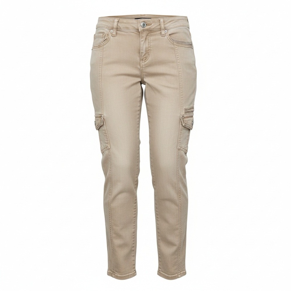 White House Black Market Blanc Slim Ankle Cargo Pant - Size 2R NWOT - Picture 2 of 5